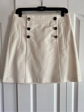 Banana Republic cream lined skirt 6